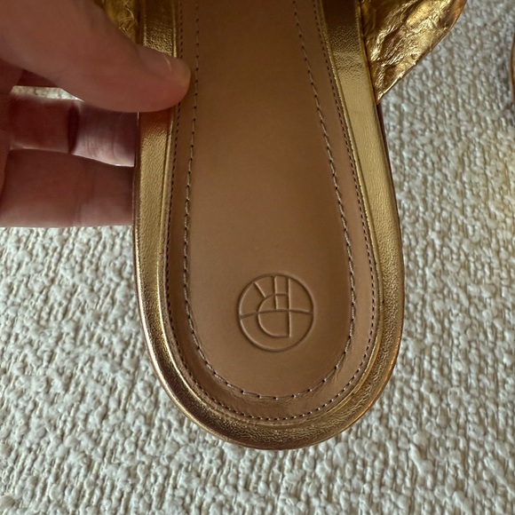 The Row Gold Woven Mules - Picture 3 of 12